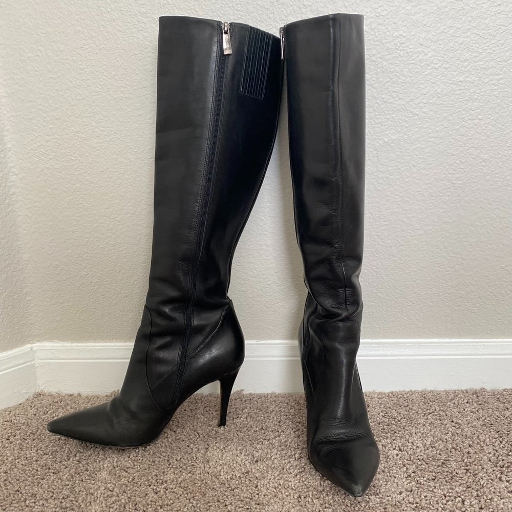 Via Spiga Mimosa Tall Black Leather Boots